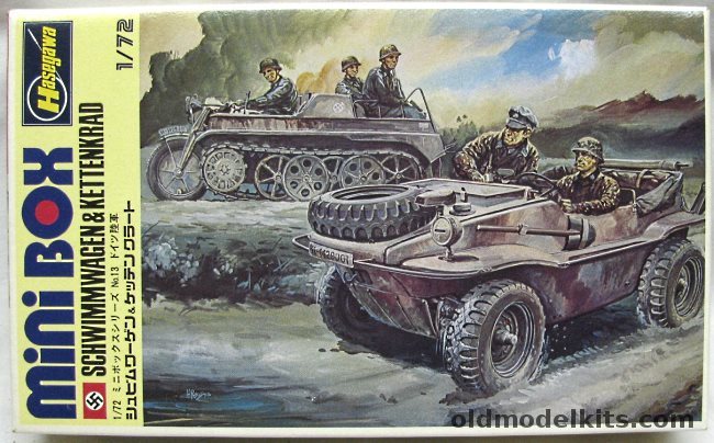 Hasegawa 1/72 Schwimmwagen and Kettenkrad, MB013-150 plastic model kit